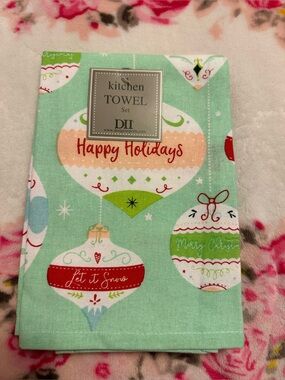 2-Piece Set. Happy Holidays Ornament Kitchen Towel - DII